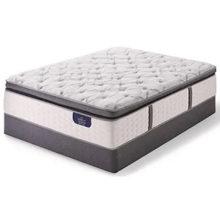 Queen Super Pillow Top Firm Mattress and Low Profile Bellagio Boxspring